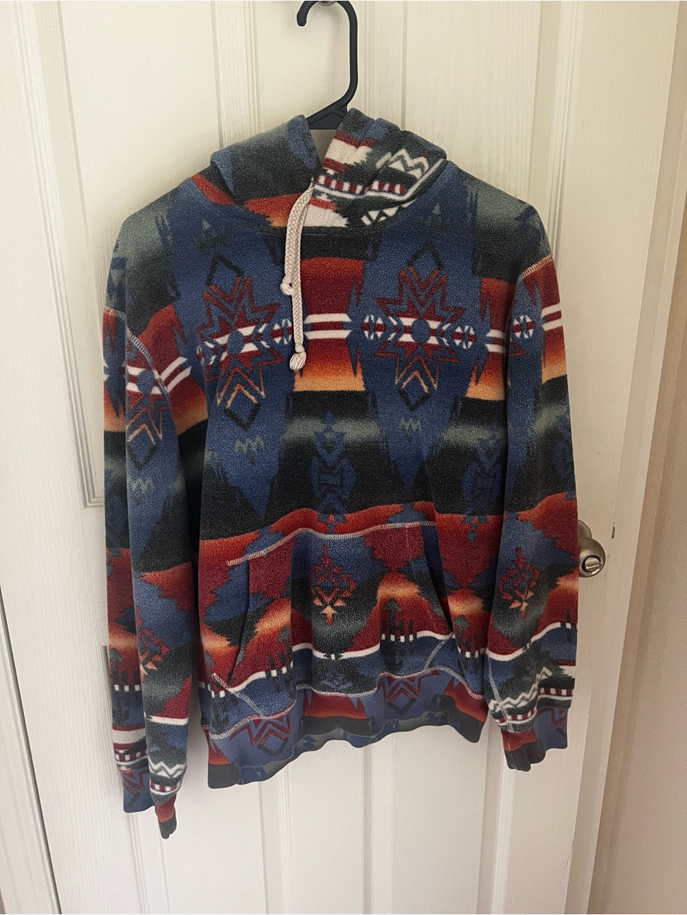 Polo by Ralph Lauren Southwestern-Pattern Crewneck Hoodie - Blue, Red, Black